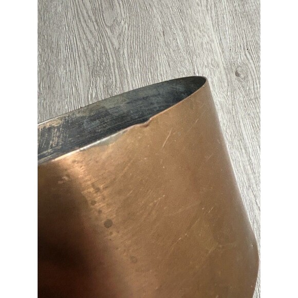 Antique Copper Cookware Sauce Pot Pan Tinned Copper Hand Wrought 6.5” - Picture 12 of 16